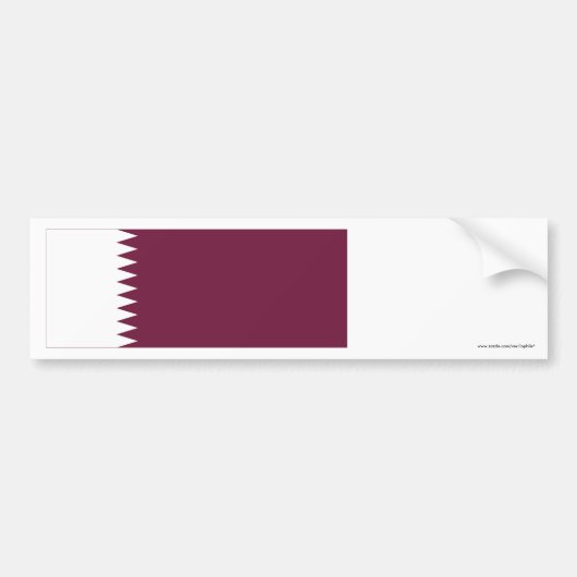 Qatar-Flagge Autoaufkleber (Vorne)