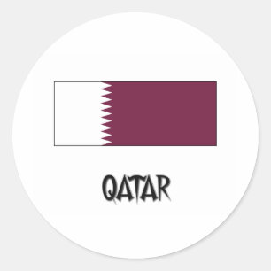 Qatar-Flagge Runder Aufkleber