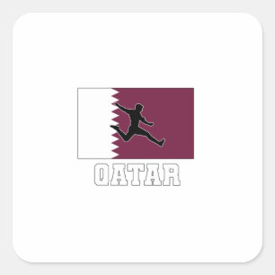 Qatar Football Football National Team Quadratischer Aufkleber