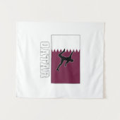 Qatar Football Football National Team Wandteppich (Vorderseite (Horizontal))