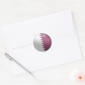 Qatar Glossy Circle Flag Runder Aufkleber (Umschlag)