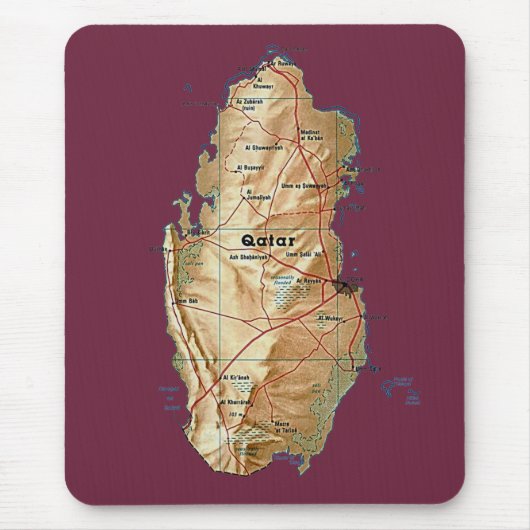 Qatar-Karte Mousepad (Vorne)