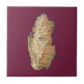 Qatar-Karten-Fliese Fliese (Vorderseite)