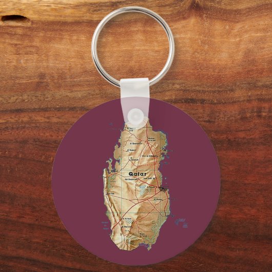 Qatar Map Schlüsselanhänger (Vorderseite)