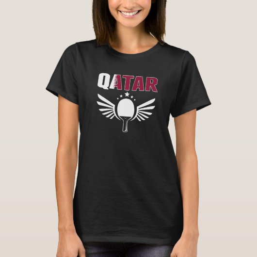 Qatar Ping Pong  Proud Qatari Table Tennis Support T-Shirt (Vorderseite)
