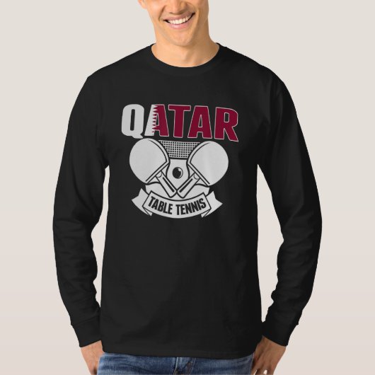 Qatar Ping Pong  Proud Qatari Table Tennis Support T-Shirt (Vorderseite)