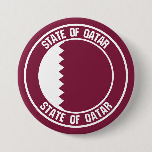 Qatar Round Emblem Button