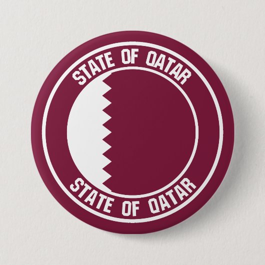 Qatar Round Emblem Button (Vorderseite)