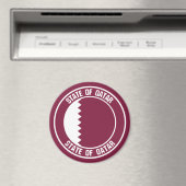 Qatar Round Emblem Magnet (In Situ (Geschirrspüler))