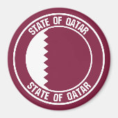 Qatar Round Emblem Magnet (Vorne)