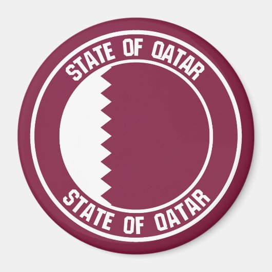 Qatar Round Emblem Magnet (Vorne)