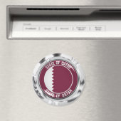 Qatar Round Emblem Magnet (In Situ (Geschirrspüler))