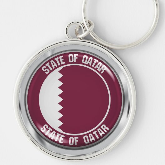Qatar Round Emblem Schlüsselanhänger (Vorne)