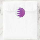 Qatar Round Icon Flag Runder Aufkleber (Tasche)
