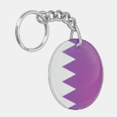 Qatar Round Icon Flag Schlüsselanhänger (Vorderseite links)