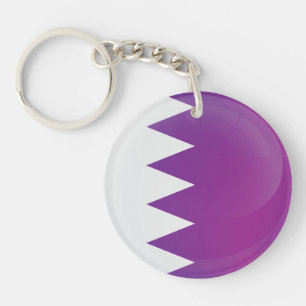 Qatar Round Icon Flag Schlüsselanhänger