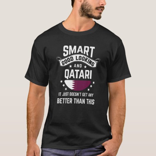 Qatari Flag Native Pride Qatar Qatari Roots T-Shirt (Vorderseite)