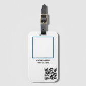 QD-Code Firmenlogo Name Bild Titel Gepäckanhänger (Vorderseite Vertikal)