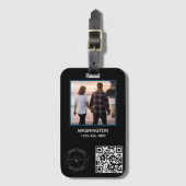QD-Code Firmenlogo Name Bild Titel Gepäckanhänger (Vorderseite Vertikal)