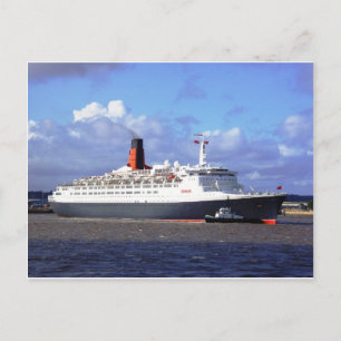QE11 auf der Mersey, Liverpool UK Postkarte