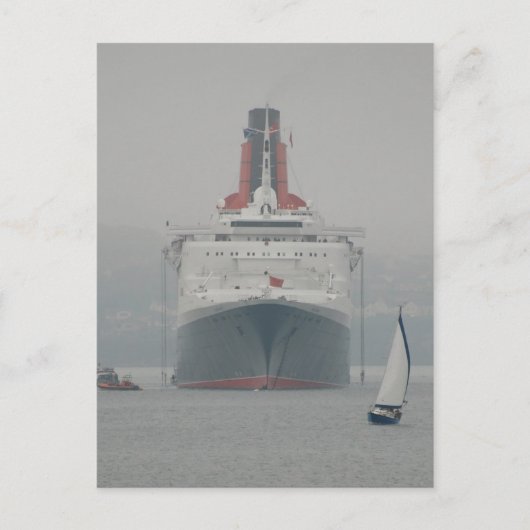QE2 on the River Forth Postkarte (Vorderseite)