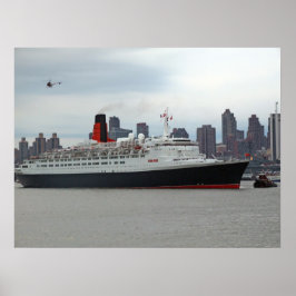 QE2 Passing Midtown Poster