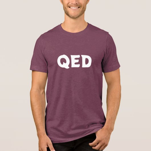 QED T-Shirt Tri-Blend Shirt (Vorderseite)