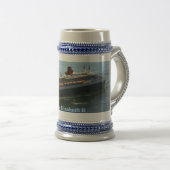QEII Nr. 2- Long Beach, Königin Elizabeth II Bierglas (VorderseiteRechts)