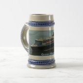 QEII Nr. 2- Long Beach, Königin Elizabeth II Bierglas (Vorderseite Links)