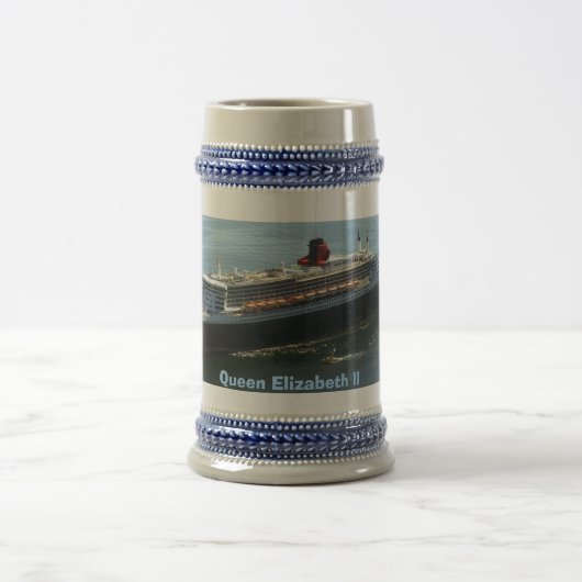 QEII Nr. 2- Long Beach, Königin Elizabeth II Bierglas (Mittel)