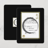 Qi Gong RSVP Karte (Vorne/Hinten)