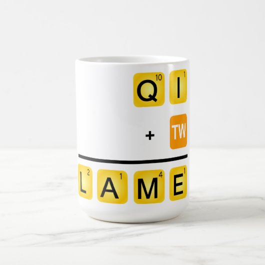 QI ist LAHM! Kaffeetasse (Mittel)