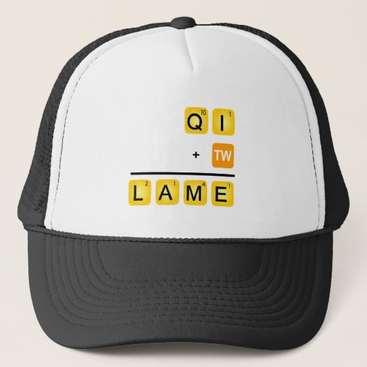 QI ist LAHM! Truckerkappe (Vorderseite)