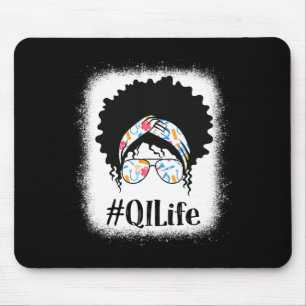 Qi-Qualitätsverbesserungspflegerin schwarze Afro-H Mousepad