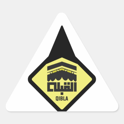 Qibla-Richtung Dreieckiger Aufkleber (Vorderseite)