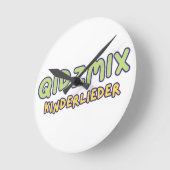 QidzMix Logo Runde Wanduhr (Winkel)
