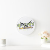QidzMix Logo Runde Wanduhr (Zuhause)