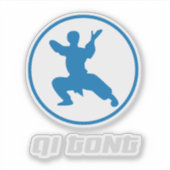 Qigong-Kampfkunst-Design Aufkleber (Vorderseite)