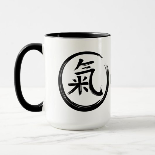 QiGong-Schwarzes Symbol Tasse (Links)