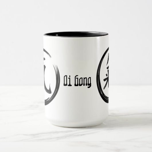 QiGong-Schwarzes Symbol Tasse (Zentrum)