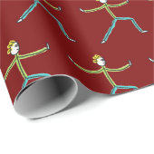 Qigong Stickman Geschenkpapier (Rolleneckpunkt)