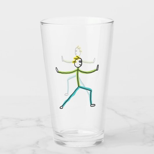 Qigong Stickman Glas (Rückseite)