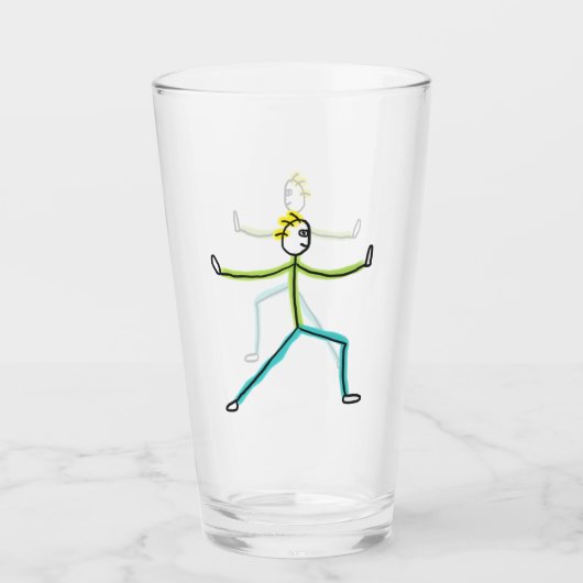 Qigong Stickman Glas (Vorderseite)