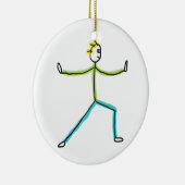 Qigong Stickman Keramik Ornament (Rechts)