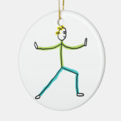 Qigong Stickman Keramik Ornament (Links)