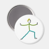 Qigong Stickman Magnet (Vorderseite/Rückseite)