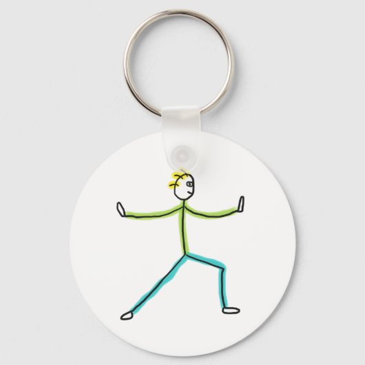 Qigong Stickman Schlüsselanhänger (Vorderseite)