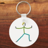 Qigong Stickman Schlüsselanhänger (Vorderseite)