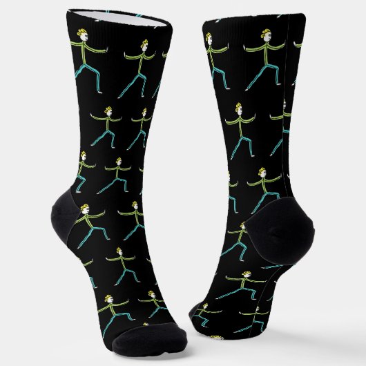Qigong Stickman Socken (Gewinkelt)