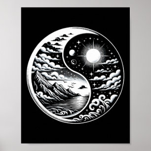 Qigong Yin Yang Kampfsport Tai Chi Yoga Meditation Poster